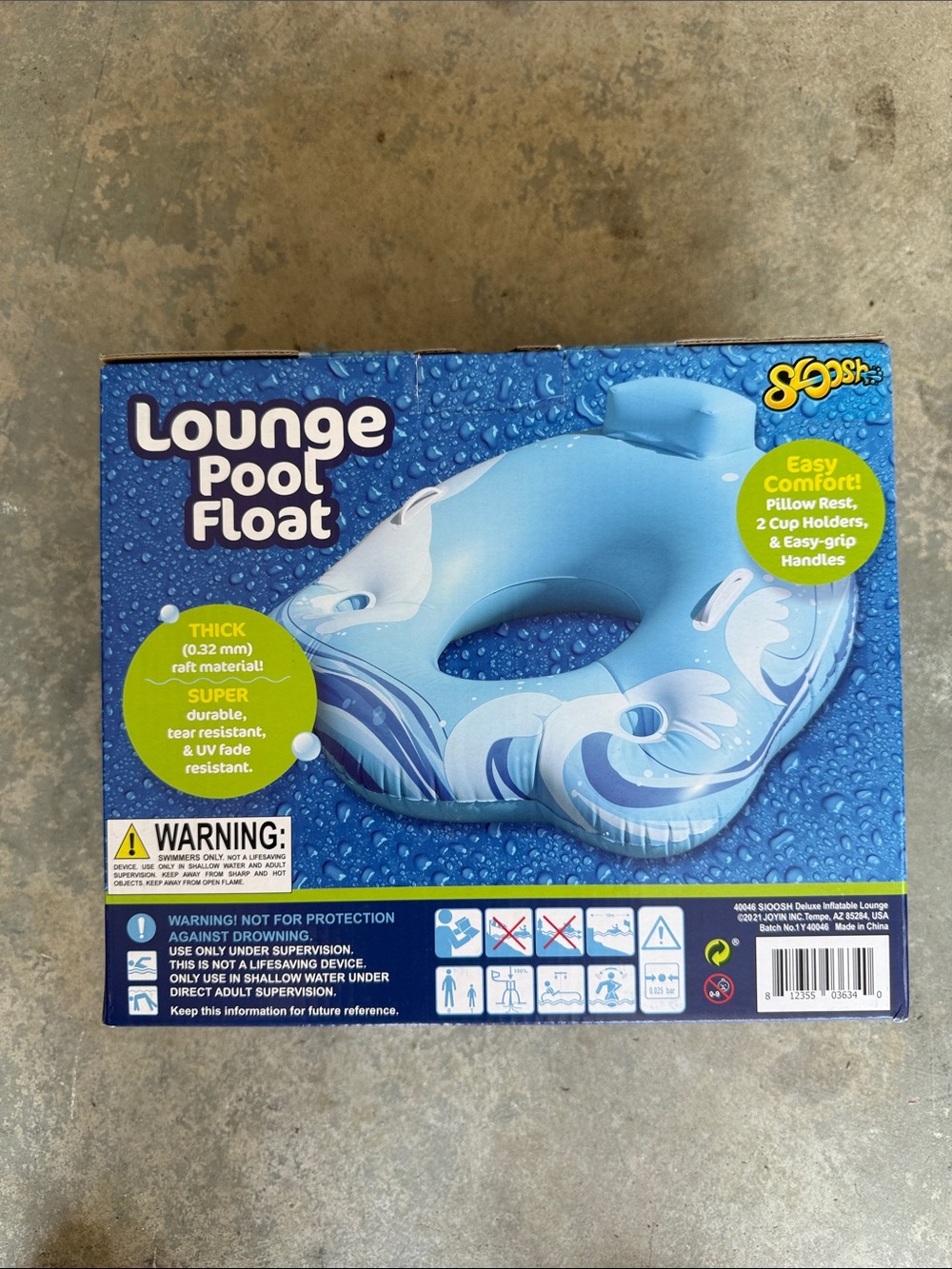 Lounge Pool Float Kids Swim Rashguard - Blue